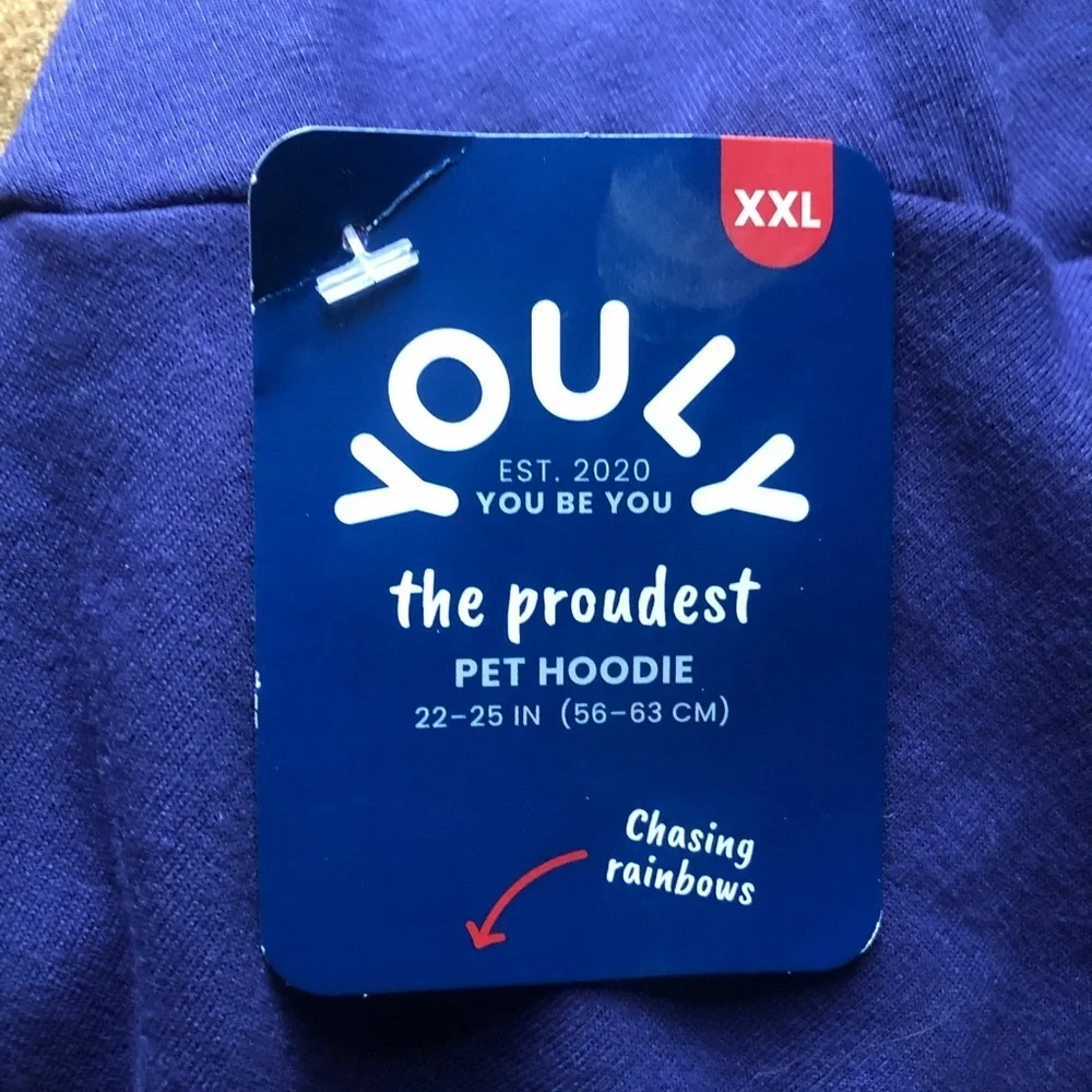 NWT Pride “You do you” dog hoodie XXL